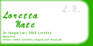 loretta mate business card