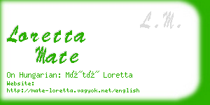 loretta mate business card